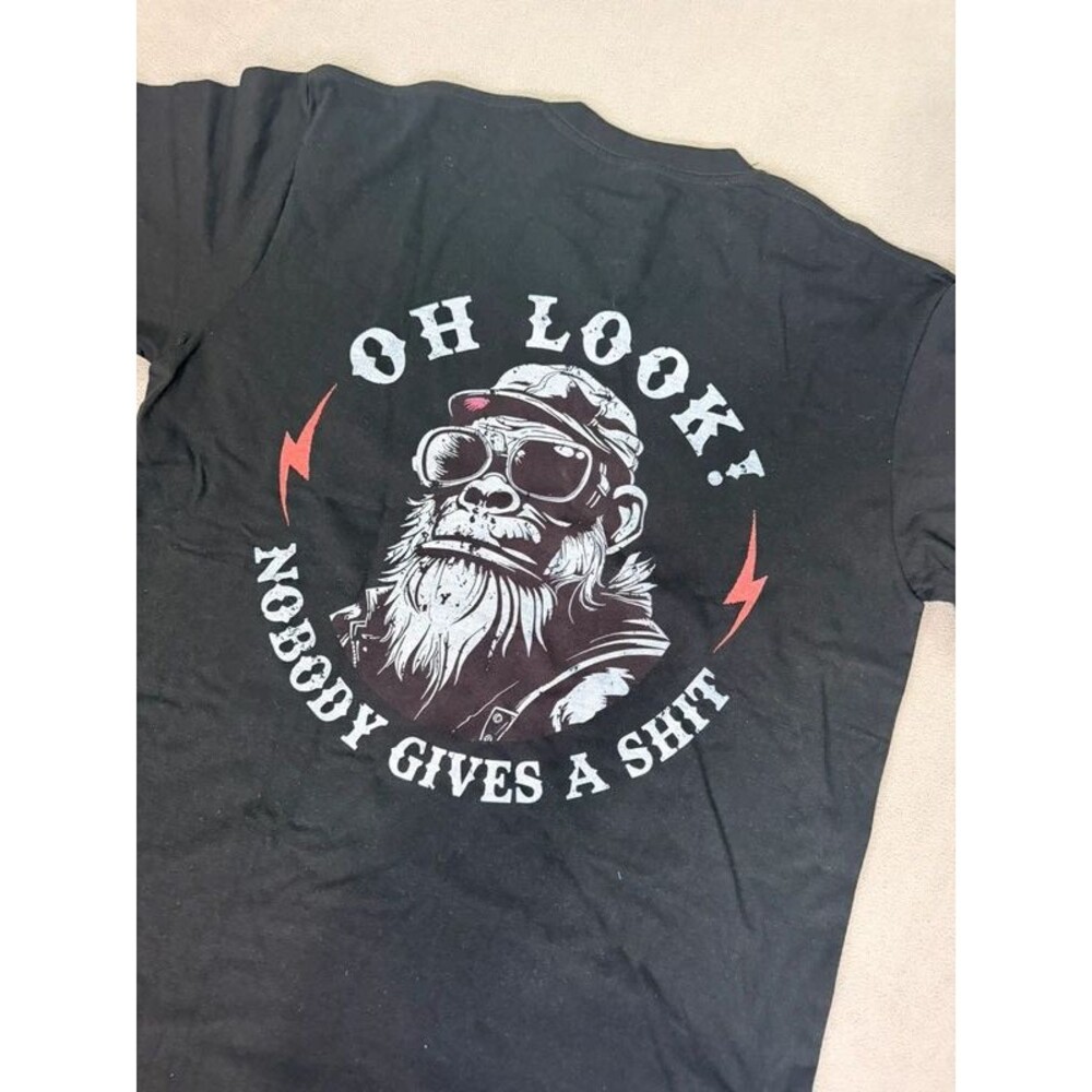 Monkey Sober Men’s Witty/ Funny T-Shirt- Black- XL- NWOT